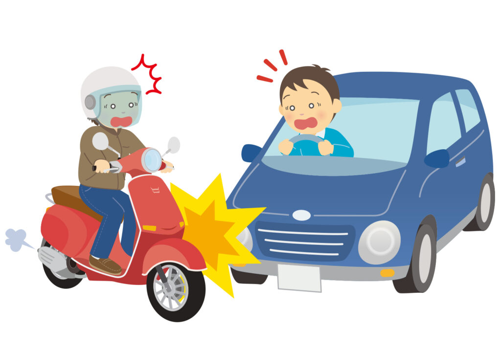 自動車とバイクの交通事故の過失割合：墨田区の八広駅前整骨院